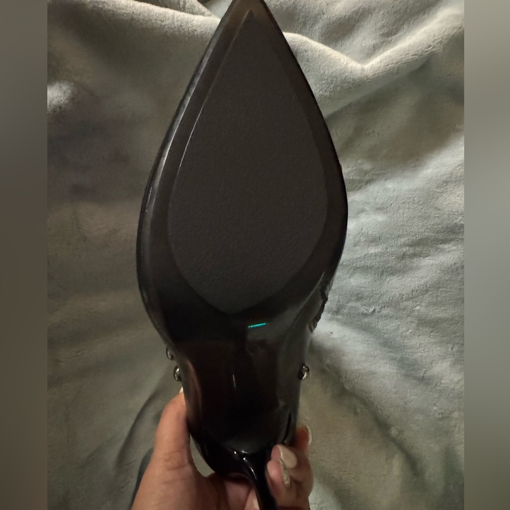 ZARA Black Studded Stiletto Ankle Boots Size 8 | High Heel - Picture 6 of 9